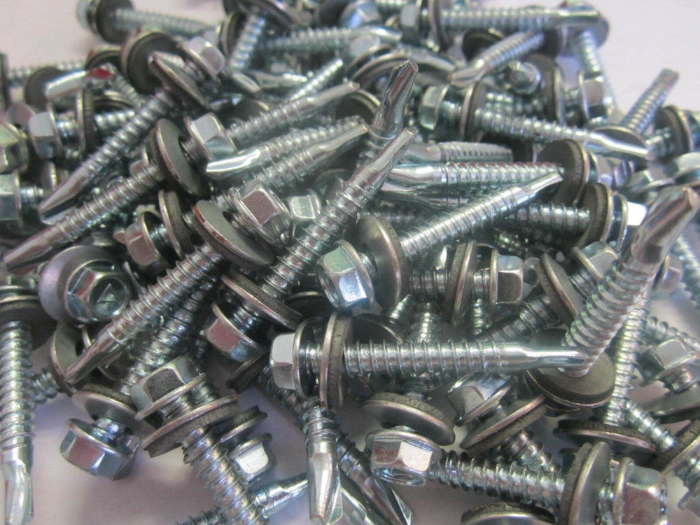 Parker-Kalon #12-14 X 1-1/2" Hex Head Self Drilling Screws - Lot of 100