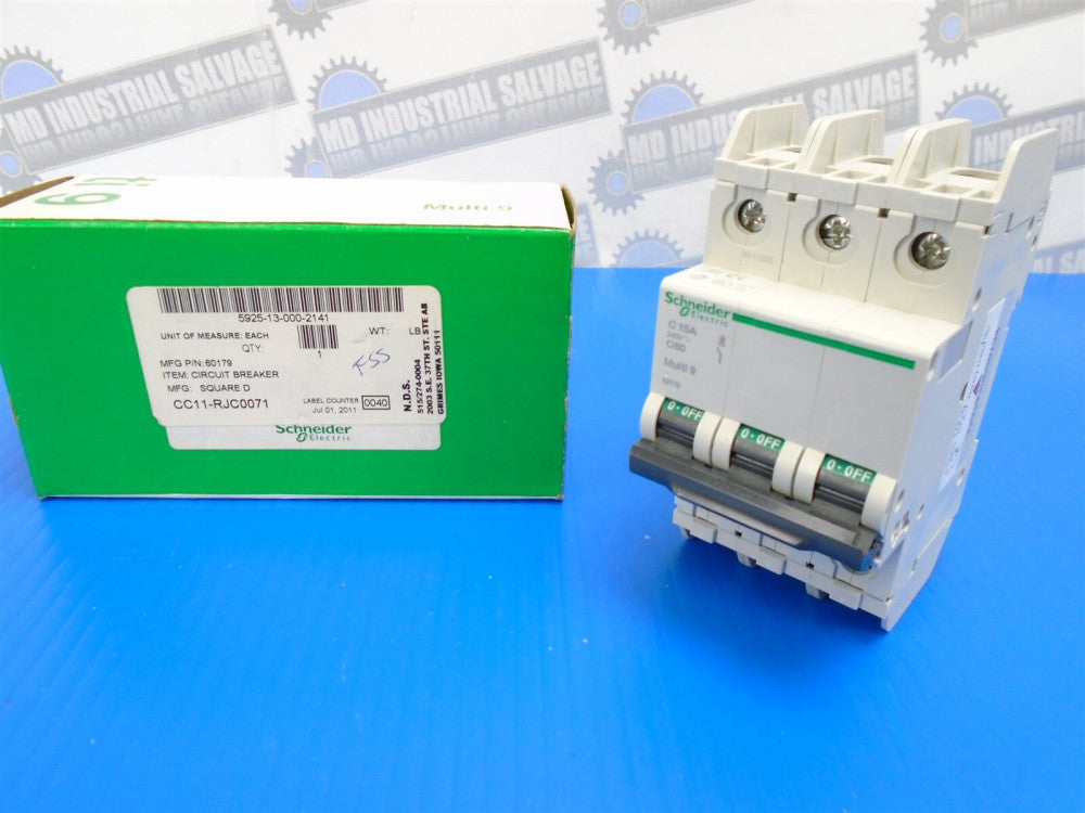 Schneider - 60179 - Multi 9 C60 3PL 15A - SQUARE-D CIRCUT BREAKER - 240/415/440V