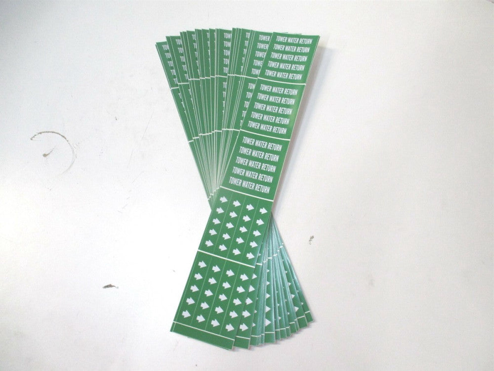 Brady (7286-3C) 2-1/2" x 2-3/4" Tower Water Return Pipe Marker 11ct. - Lot of 25