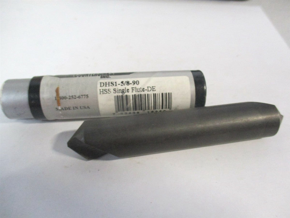 Melin Tool (18280) 5/8" x 5/8" x 5/8" x 3-1/2" OAL 1-Flute HSS Countersink 