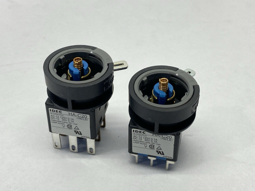 IDEC HA-C20 Pushbutton Switch 0.1A 125VAC 30VDC LOT OF 2
