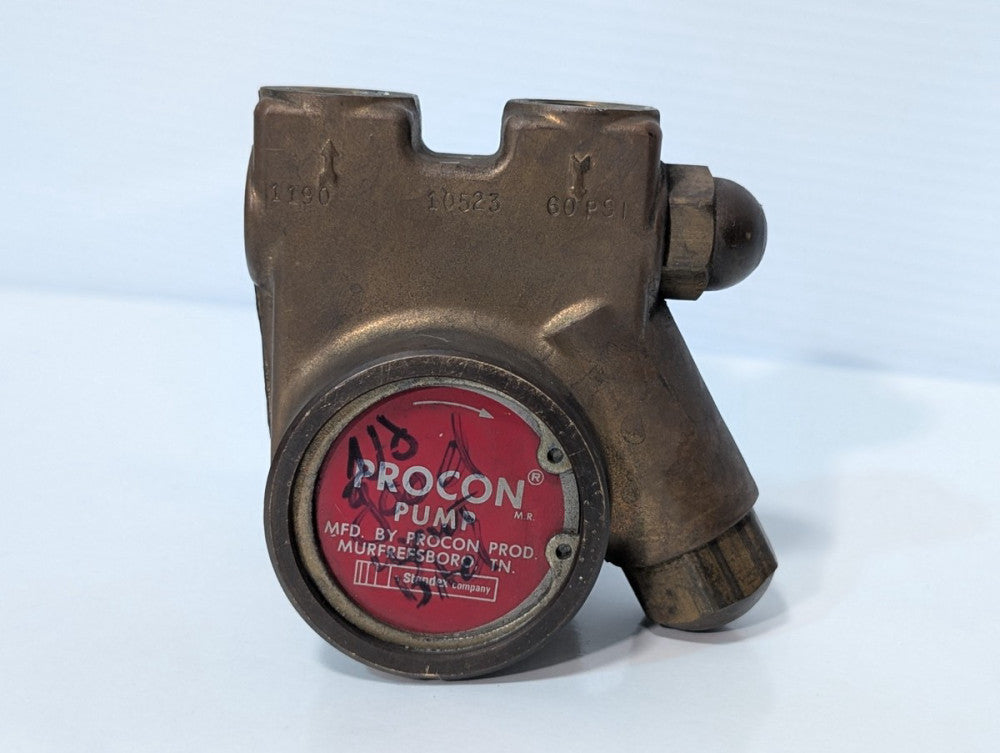 Procon 101D100F11BD055 (10523) Rotary Vane Pump, Built-In Relief Valve, Brass