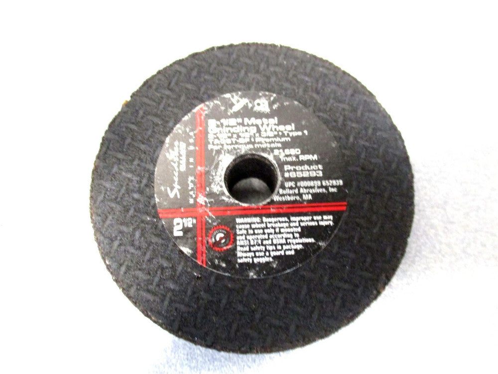 Bullard (65293) 2-1/2 x 1/2 x 3/8 Type 1 TA136T Metal Grinding Wheel - 25 QTY