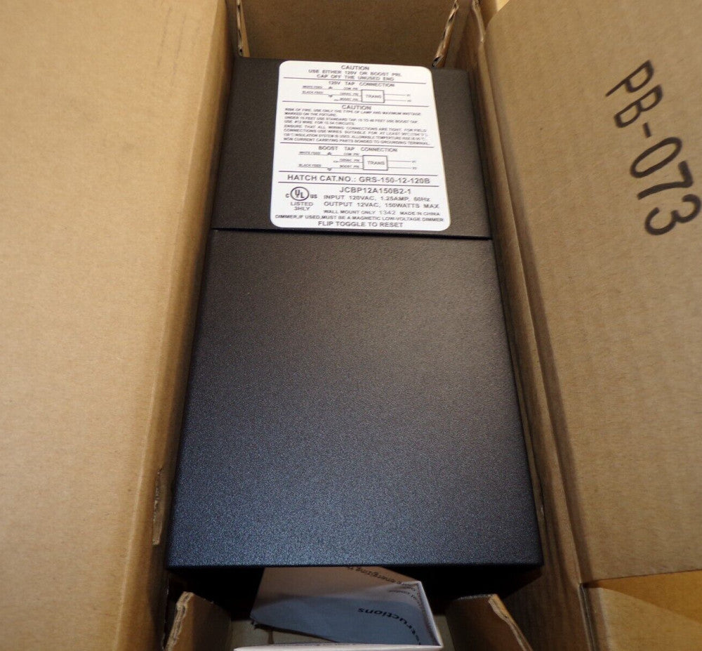 NEW HATCH GRS-150-12-120B LIGHTING REMOTE TRANSFORMER 120 VAC HV 12 VAC LV 
