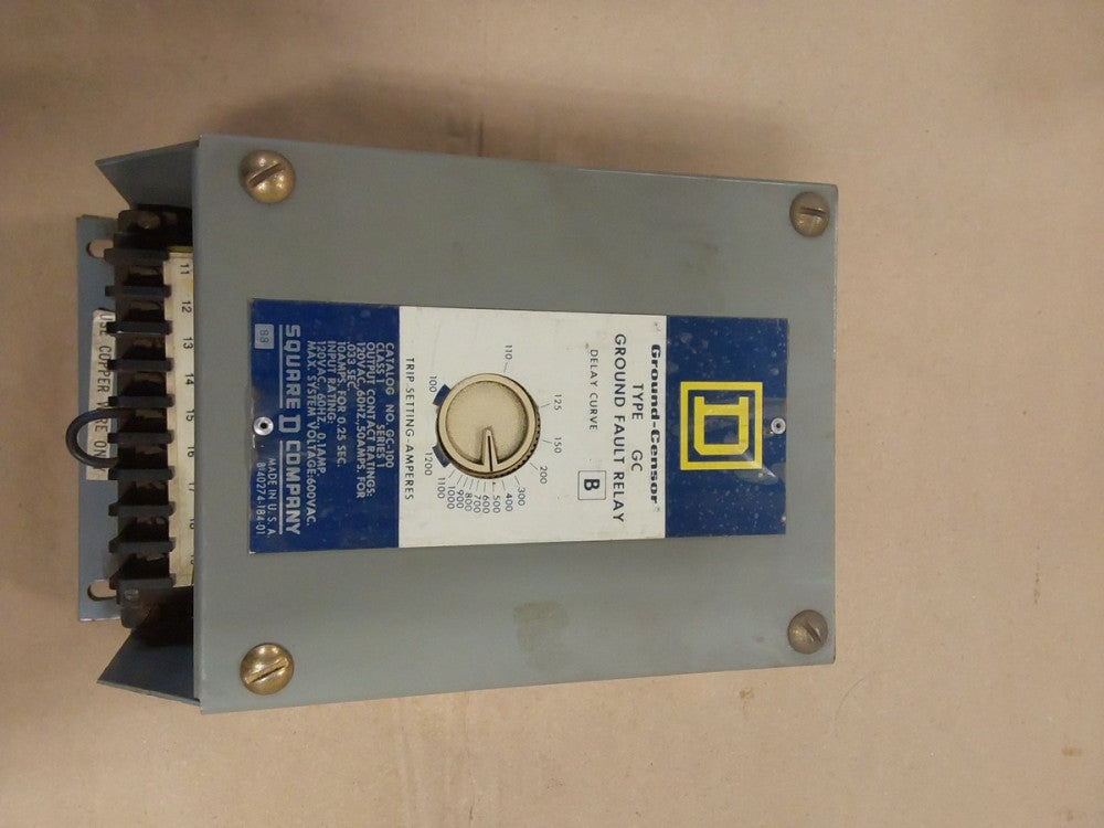 Square D Ground Sensor GC-100 Class 1 Ser.1 Ground Fault Relay