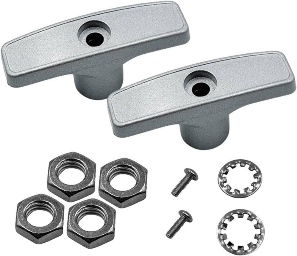 2 Pack-Metal RV Waste Valve Handle Replacement for Extension Gray 