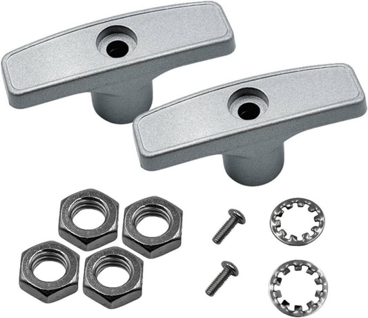 2 Pack-Metal RV Waste Valve Handle Replacement for Extension Gray 
