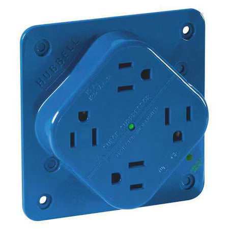 Bryant 1254Hsa Straight Blade Receptacle, 5-15R, 15 A, 125V Ac, 2 Pole, 3 Wire,