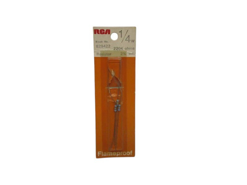 RCA 829422 RESISTOR 220K OHMS 1/4W (PK OF 3)  NSMP