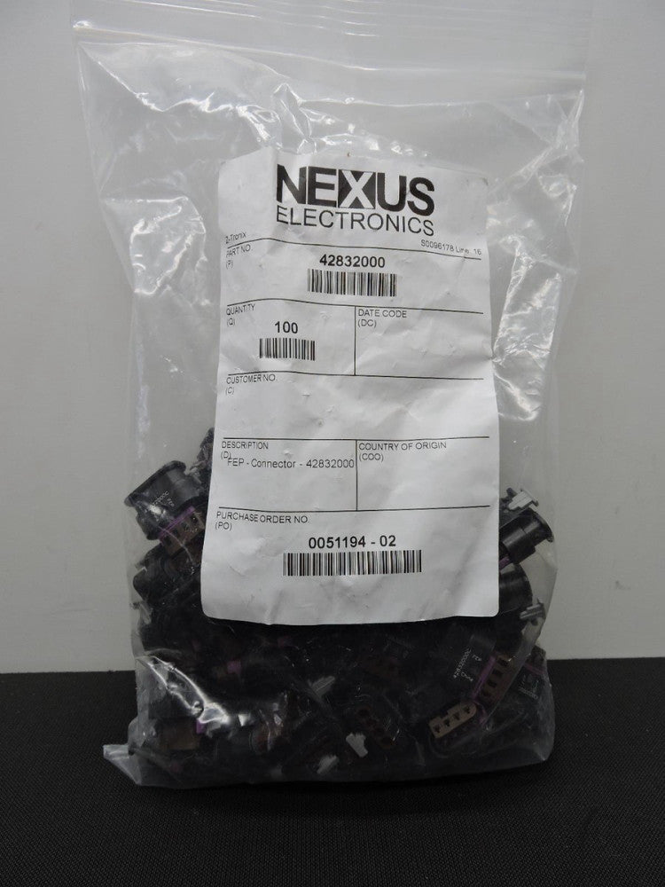 Lot of 100 Nexus - 42832000 FEP - Connectors