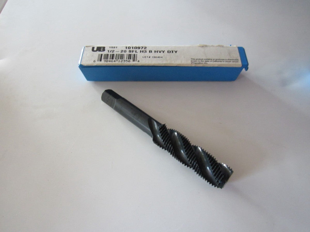 NEW Union Butterfield 1010972 1/2-20 Thread Spiral Flute Heavy Duty Tap H3