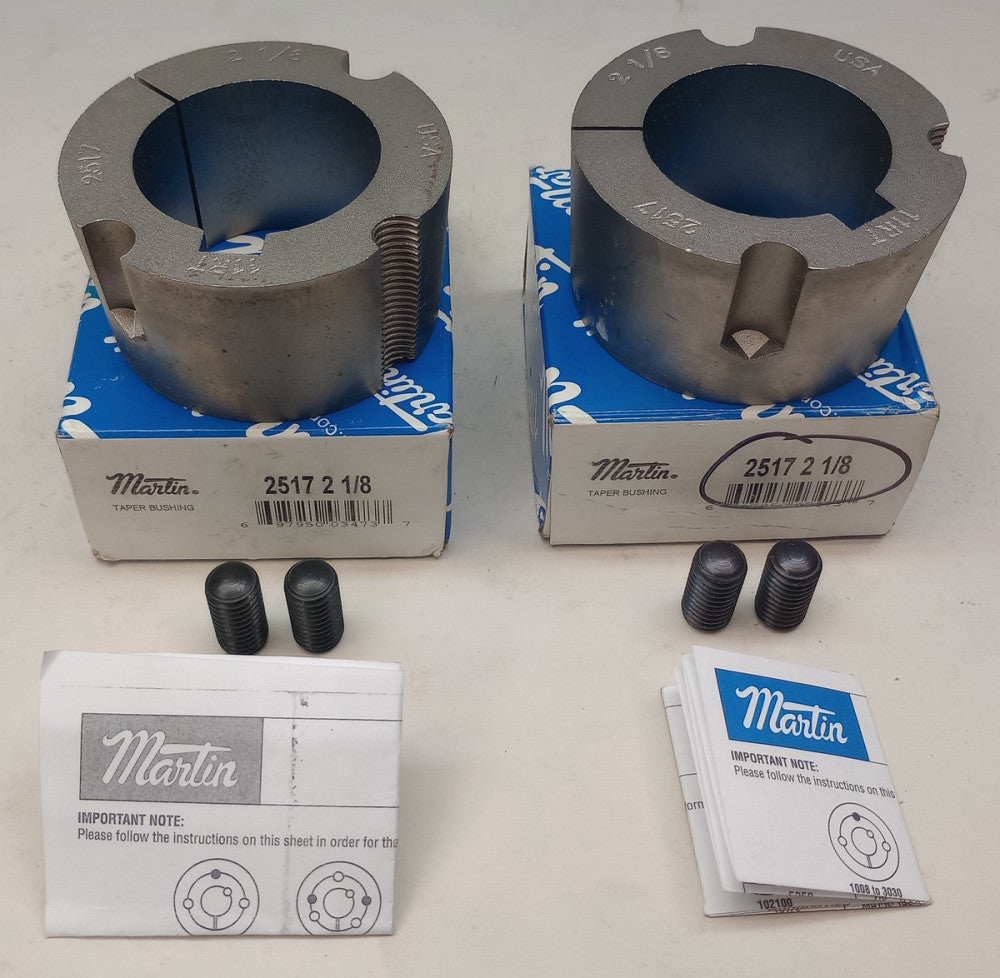 Martin 2517 2 1/8 Taper Lock Bushing 2-1/8" Bore KW 2517 2-1/8 (Pack of 2)