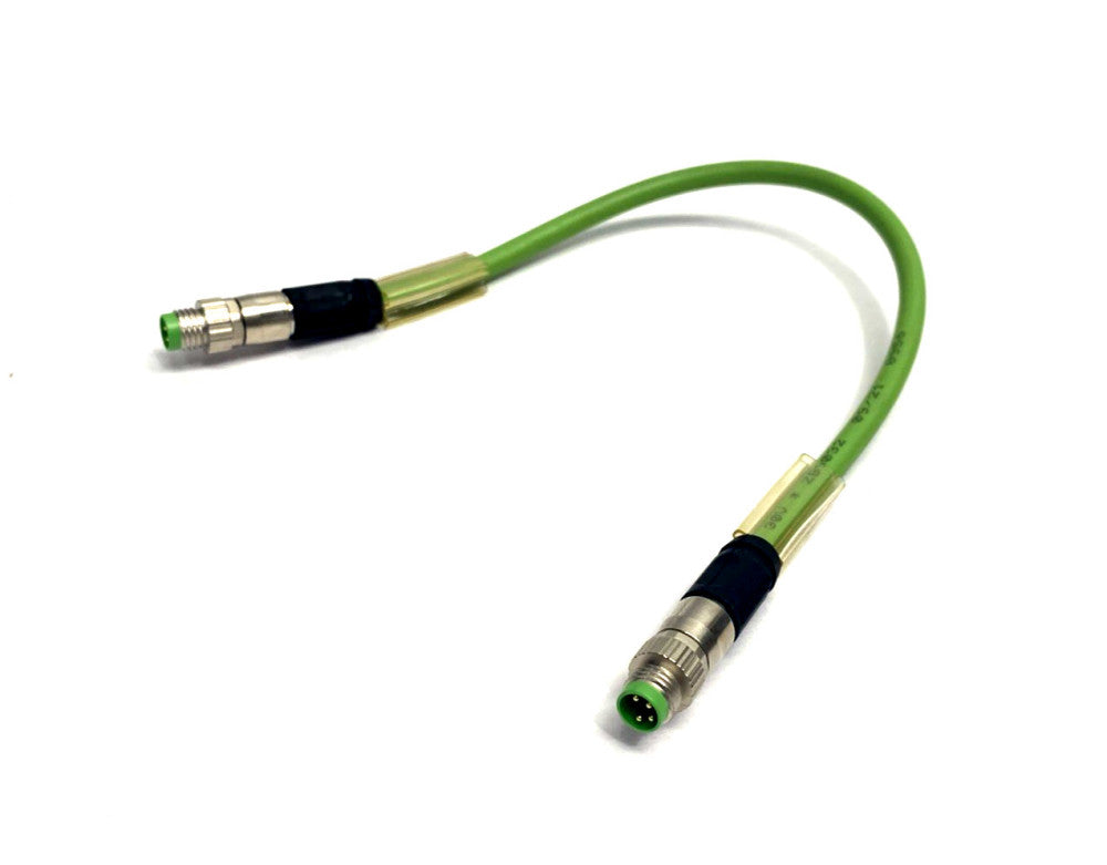Beckhoff ZK1090-3131-0003 EtherCAT Industrial Ethernet Cable M8 4-Pin Male 0.3m