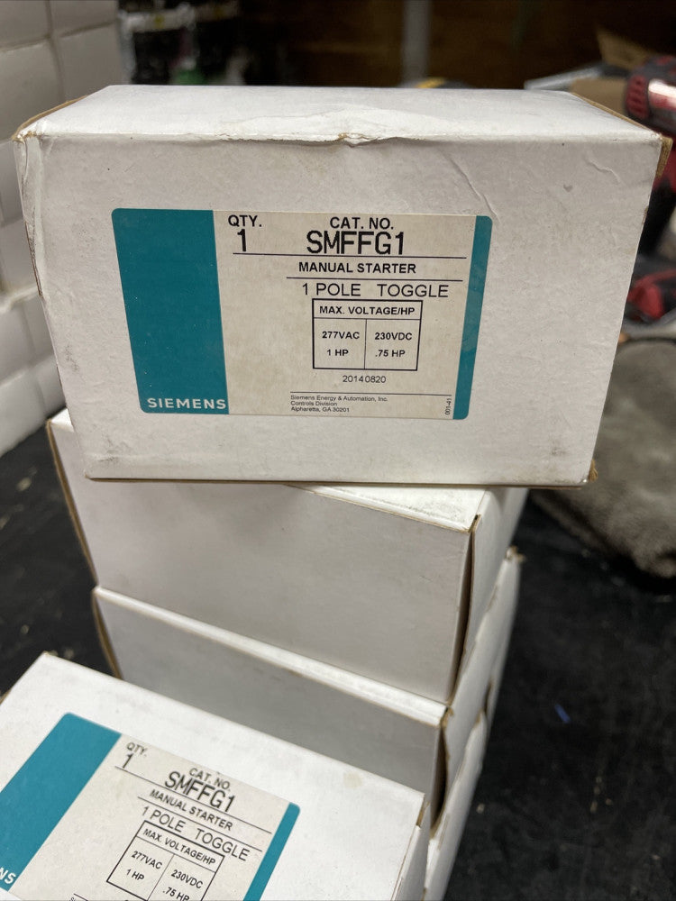 1 NEW Siemens Manual Starter 1 Pole Toggle Switch Cat: SMFFG1 277 V Max