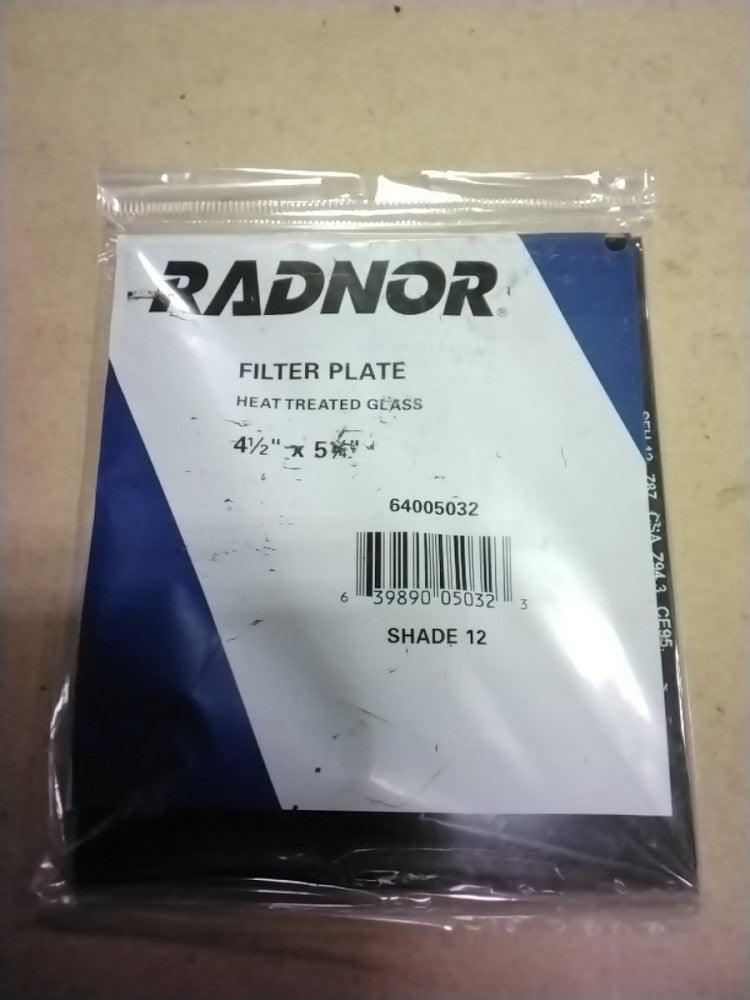 RADNOR 64005032 HEAT TREATED GLASS SHADE 12  4 1/2" X 5 1/4"