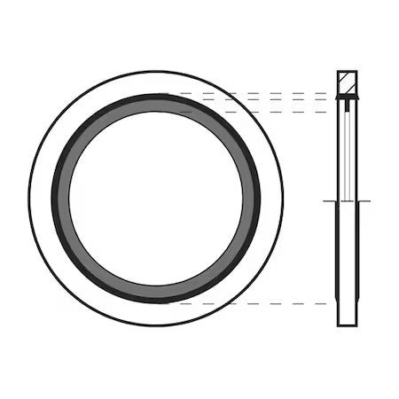 Adaptall 9500-50Mm Sealing Washer, Fits Bolt Size M50 Steel/Buna-N,