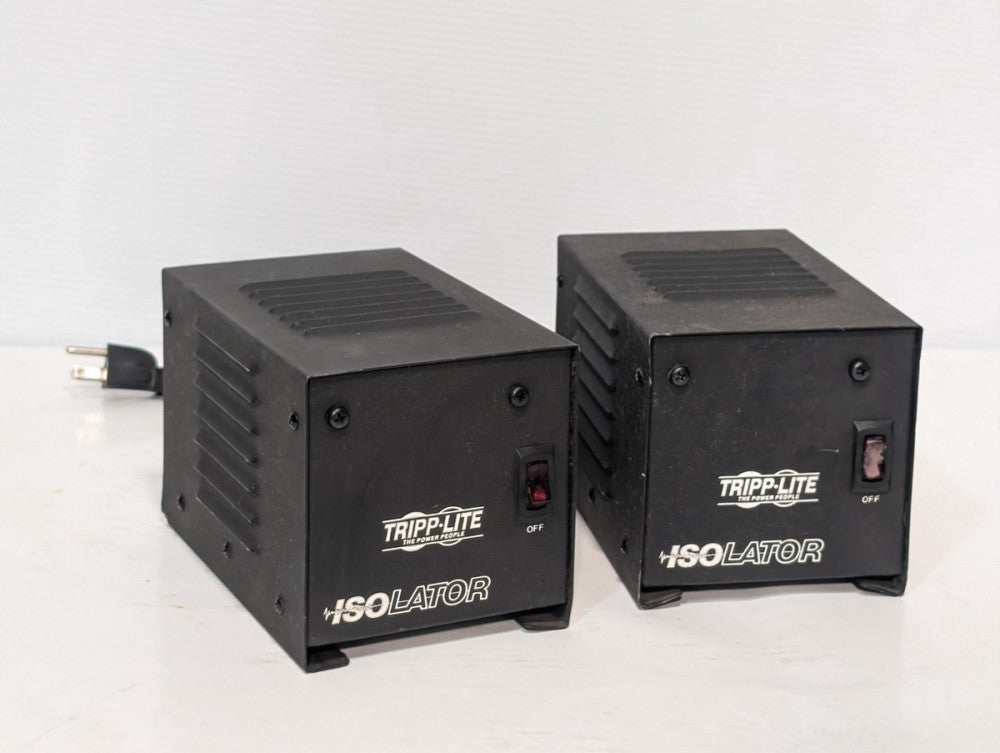 Tripp Lite IS250 isolation transformer, 120V 2.1A, 250W, 2-outlet, as shown
