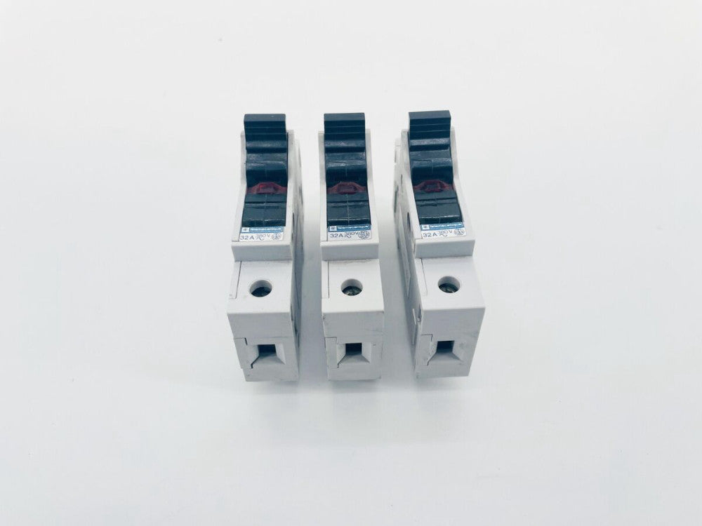 Lot of 3 New Telemecanique DF6-AB10 Terminal Block Fuse Holder 32A 380V