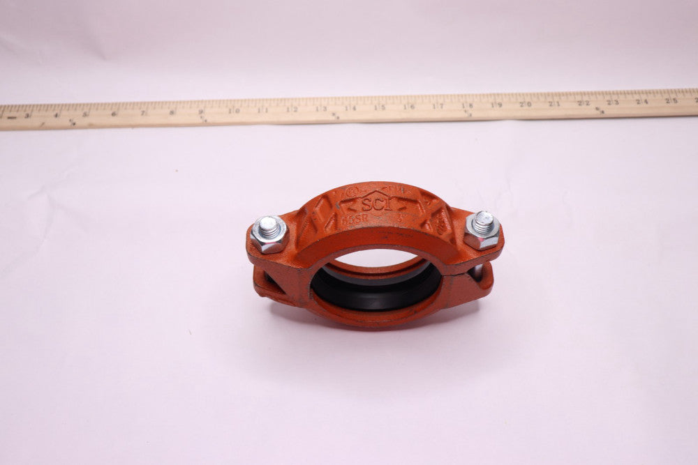 SCI Cooplok Grooved Couplings Rigid Coupling Gasket Orange Ductile Iron 3" 65SR
