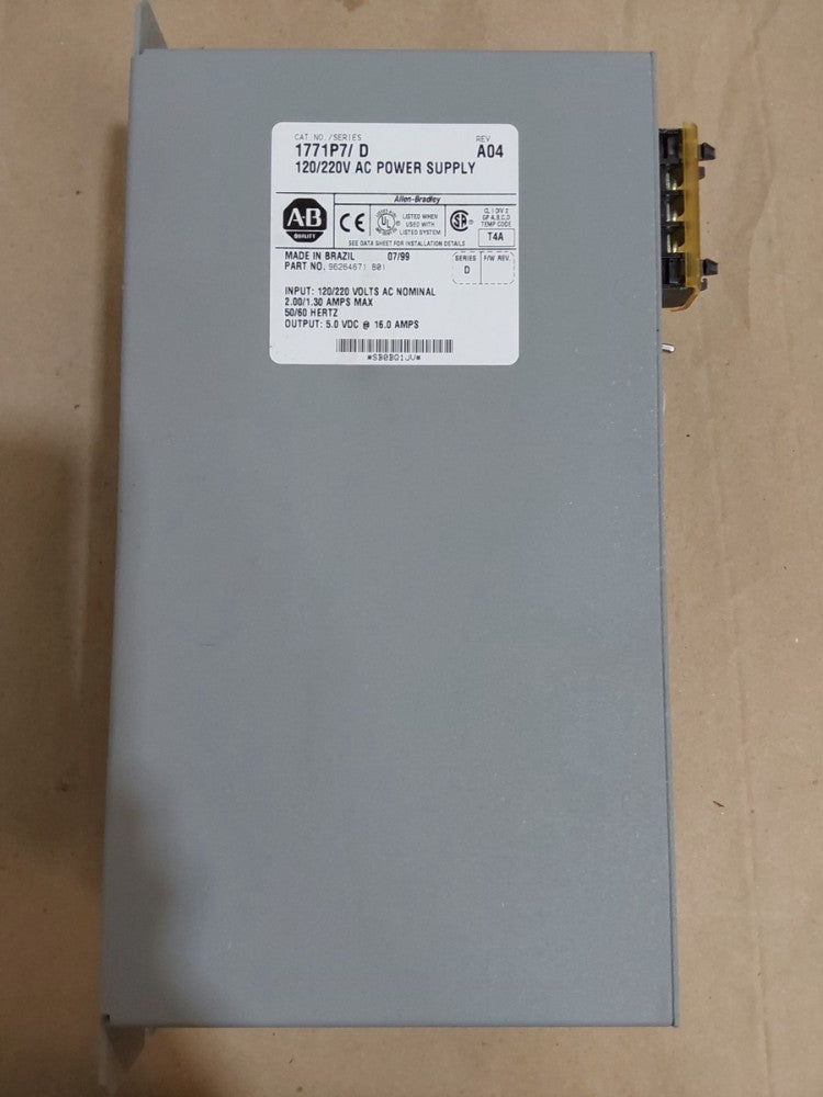 1771-P7 AC POWER SUPPLY SER B 120/220VAC 16 OUTPUT AMPS **NEW**