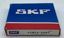 SKF 61812-2RS1 Deep Groove Ball Bearing, Bore 60mm Width 10mm 