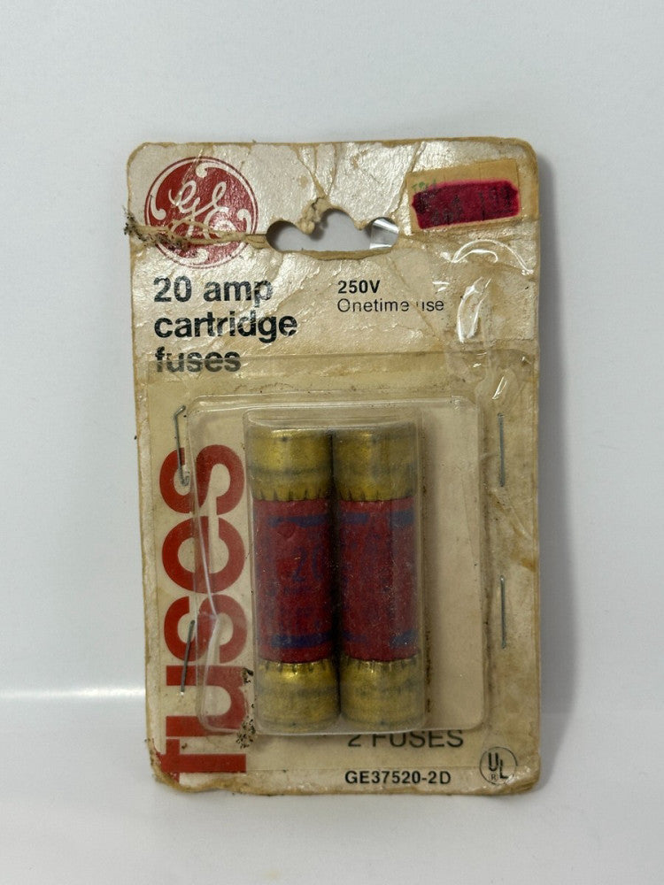 2-Pack GE 20A Cartridge Fuses GE37520-2D