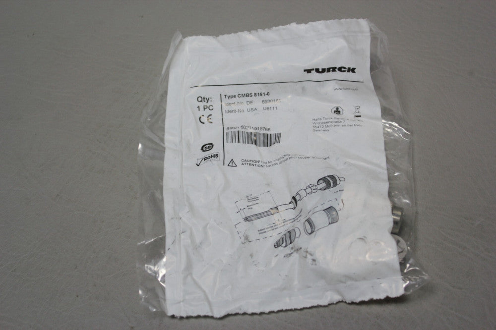 NEW TURCK FIELD WIREABLE CONNECTOR CMBS 8151-0 6930161