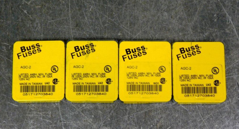 Cooper Bussmann Buss Fuses AGC-2 Mini Fuse 250V AC 100A 10kA Lot of Nineteen 19