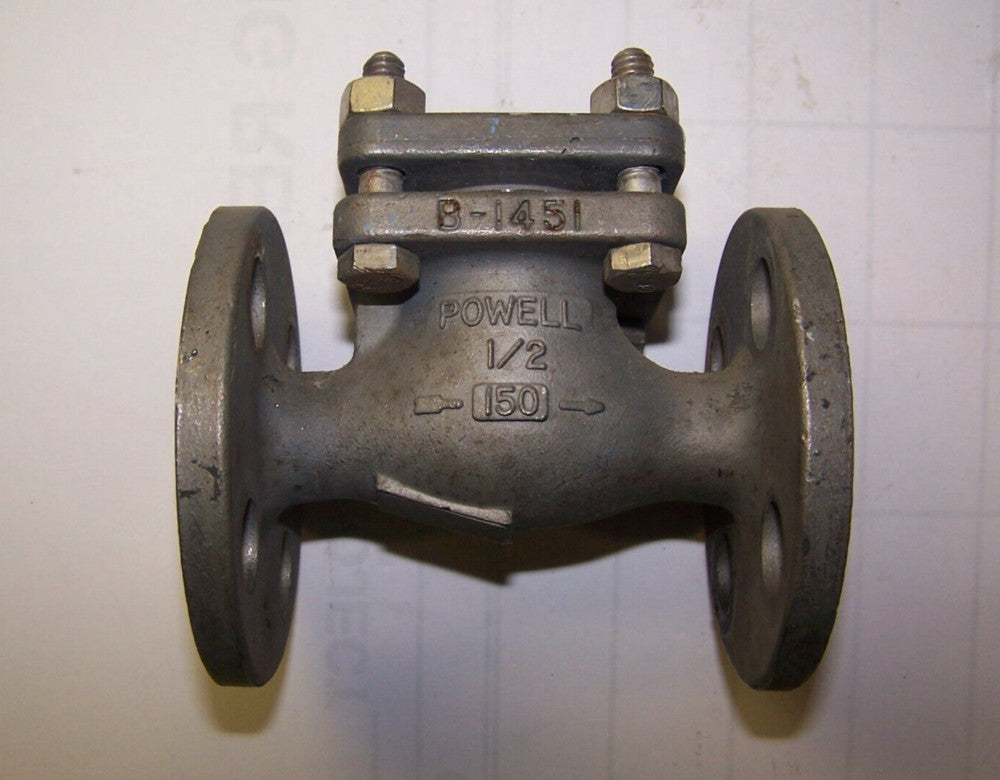WM POWELL 1/2" CLASS 150 SWING CHECK VALVE 275 PSI  B16.34