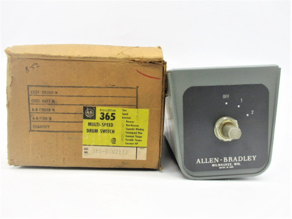 ALLEN BRADLEY 365-BAV2112 SER. A (BR/YL) NSMP