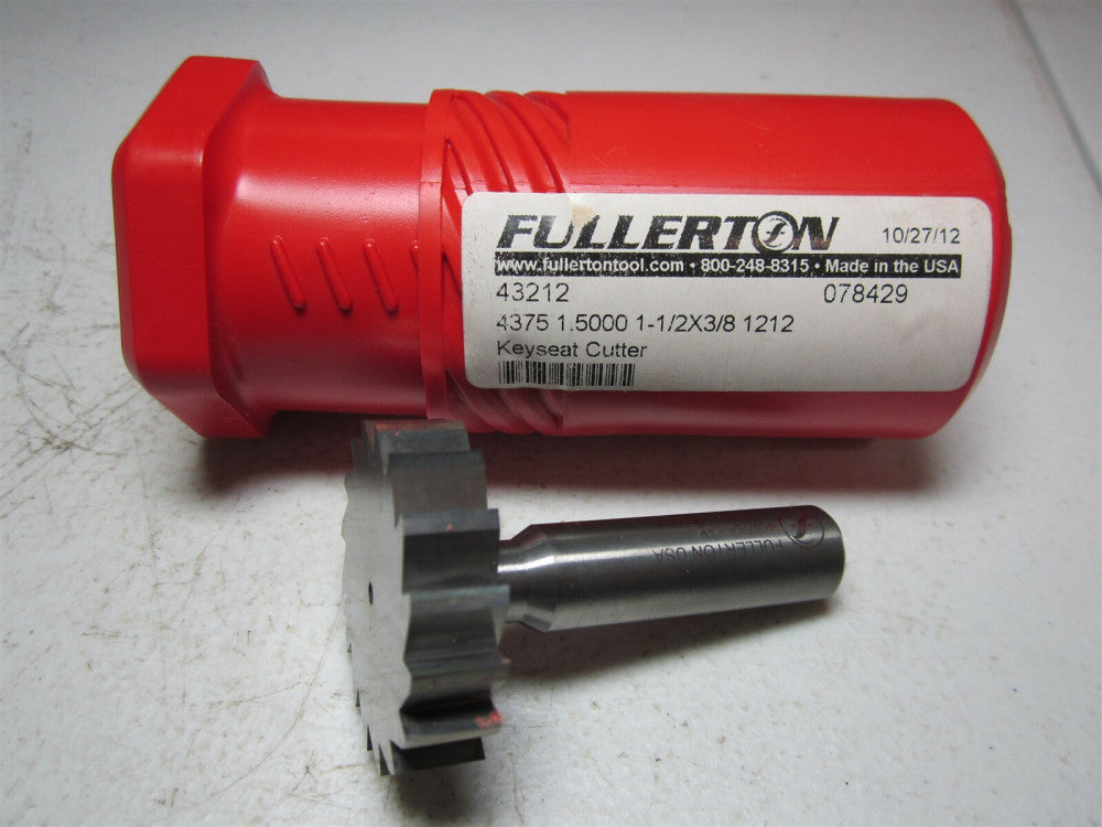 Fullerton (43212) 1-1/2 x 3/8 High Speed Steel Right Hand Single Keyseat Cutter