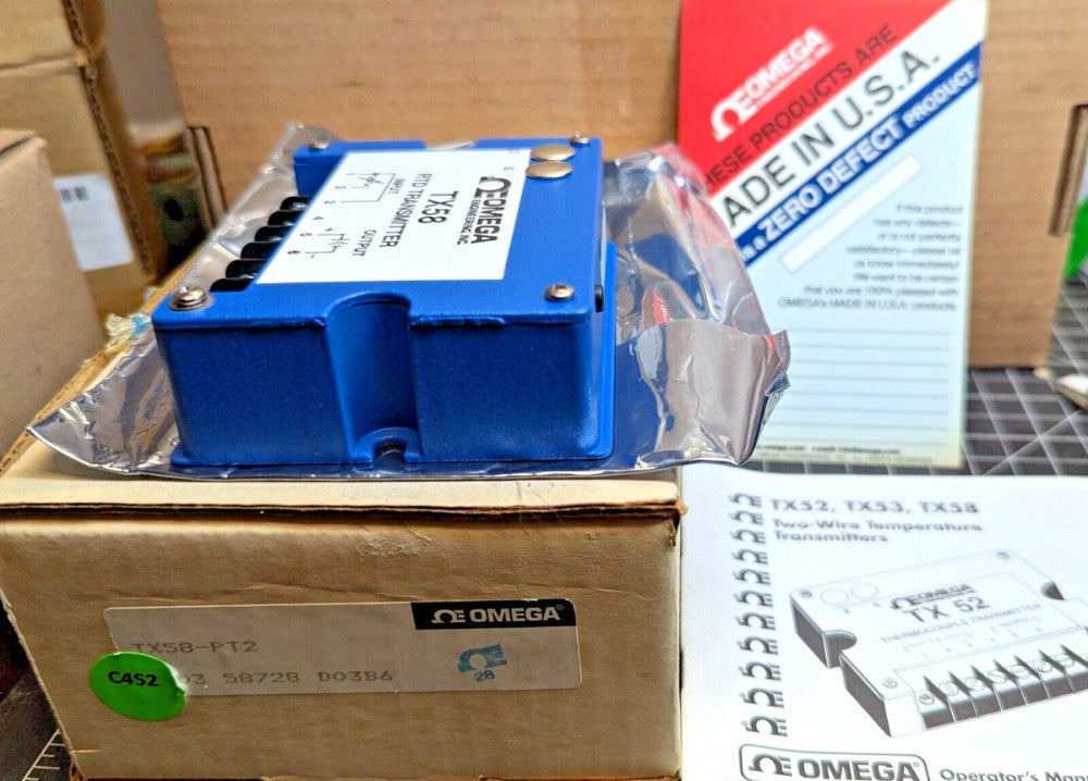 OMEGA ENGINEERING TX58-PT2 RTD 2- WIRE TEMPERATURE TRANSMITTER NEW [C4S2]