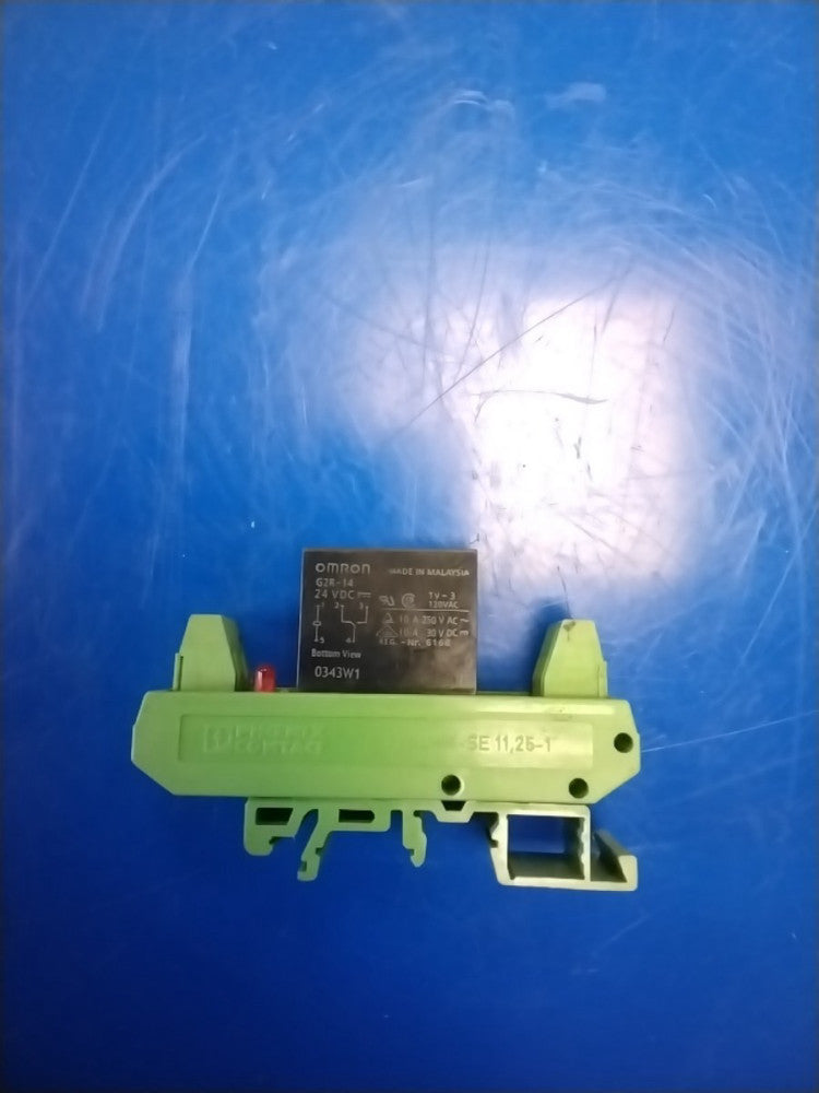 Phoenix Contact UMK-SE-11,25-1 W/ Omron G2R-14 Power Relay Module #05F75