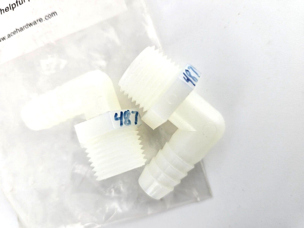 2pcs Green Leaf ACE ELBOW NYLON 1/2MPT x 1/2 BARB 48790