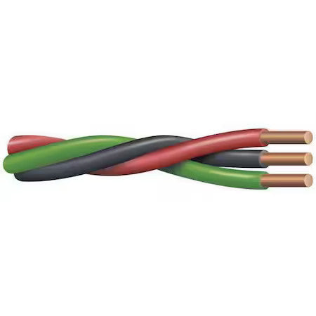 Southwire 55173602 Portable Cord, Thw, 12 Awg, 3 With Insulated Cu Ground C,