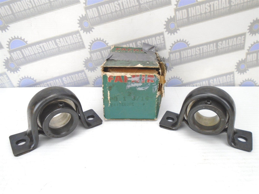 (2 Pcs) Fafnir - PB1-3/16 - PILLOW BLOCK BEARING w/Eccentric Collar (NEW) 1-3/16
