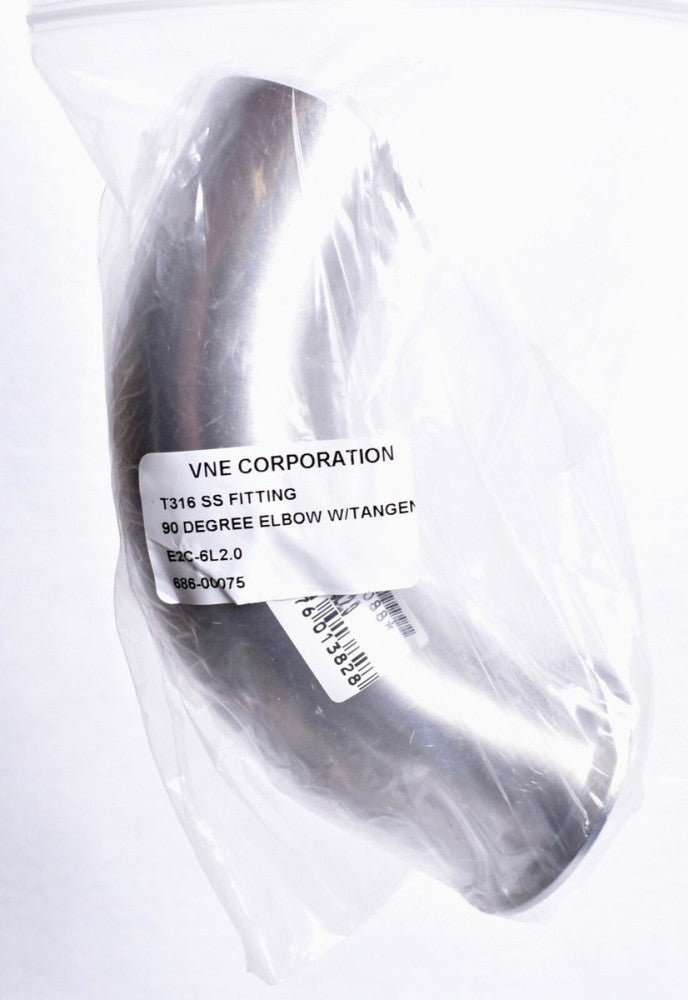 VNE Elbow 316L Stainless SS Clamp x Butt Weld 2" x 2" Tube OD  E2C-6L2.0