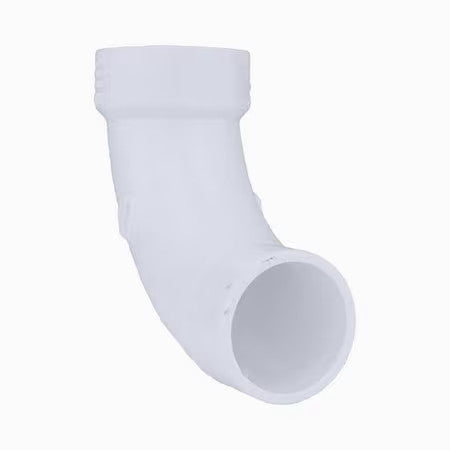 Zoro Select 06064 Pvc Street Elbow, 90 Degrees, Long Sweep, Spigot X Hub, 4 In