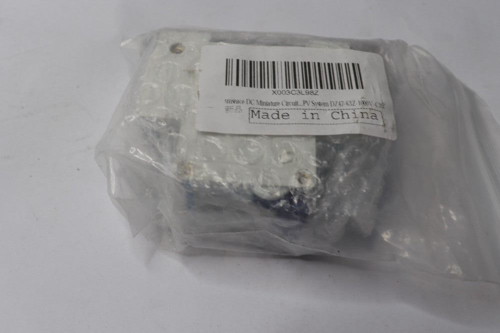 DC Circuit Isolator DIN Rail Mount Low Voltage 1000V 50A 6000A DZ47-63Z-1000V-C3