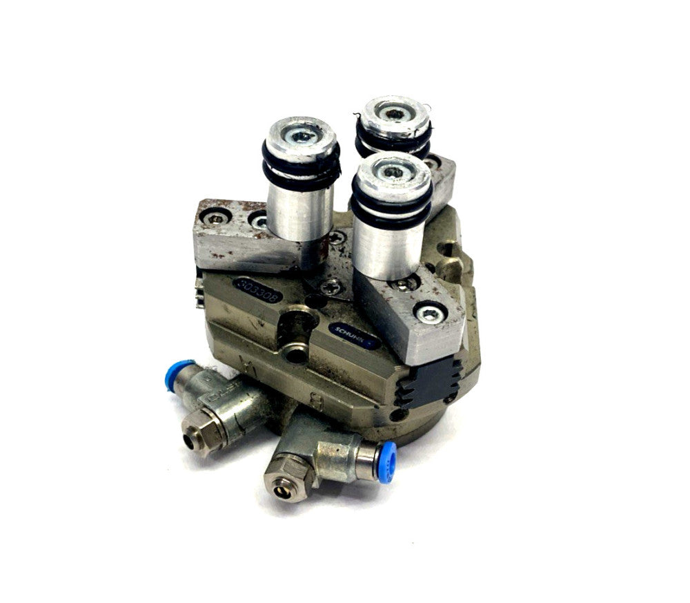 Schunk 303308 Universal Pneumatic 3-Jaw Gripper 2.5mm Stroke Per Jaw PZN-plus 40
