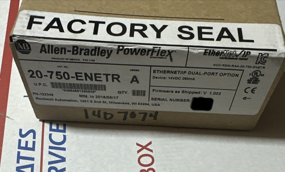 New Sealed Box Allen Bradley 20-750-ENETR   PF750 Dual-Port Ethernet/IP Module