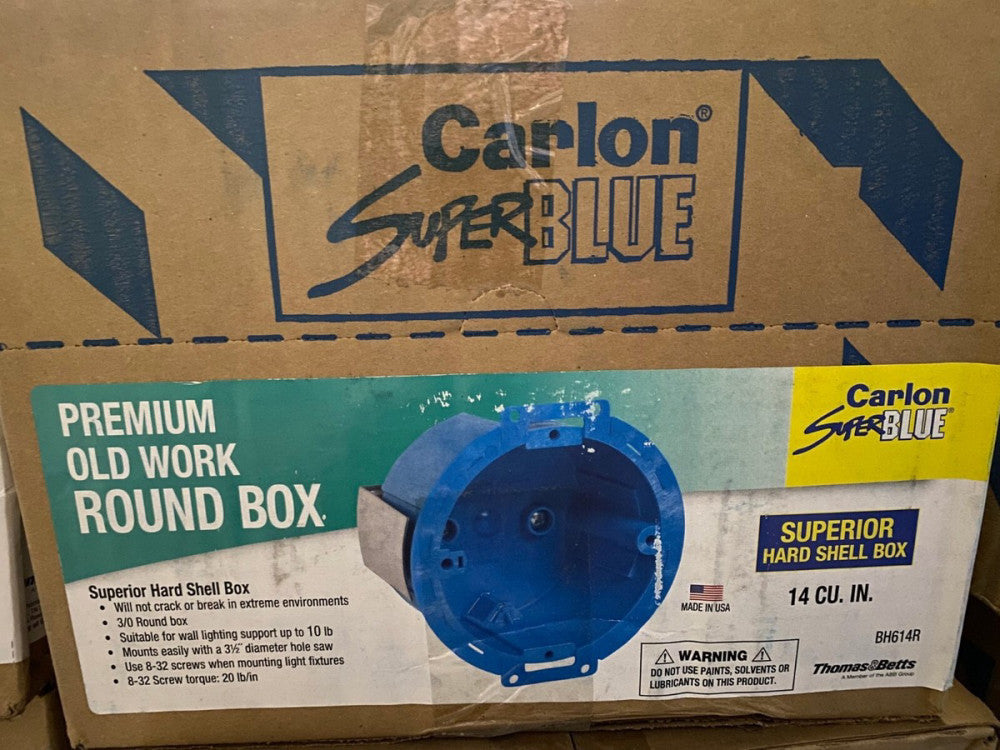 (24 PACK) Carlon BH614R 3.5 in. 14 cu. in. Hard Shell PVC Round Electrical