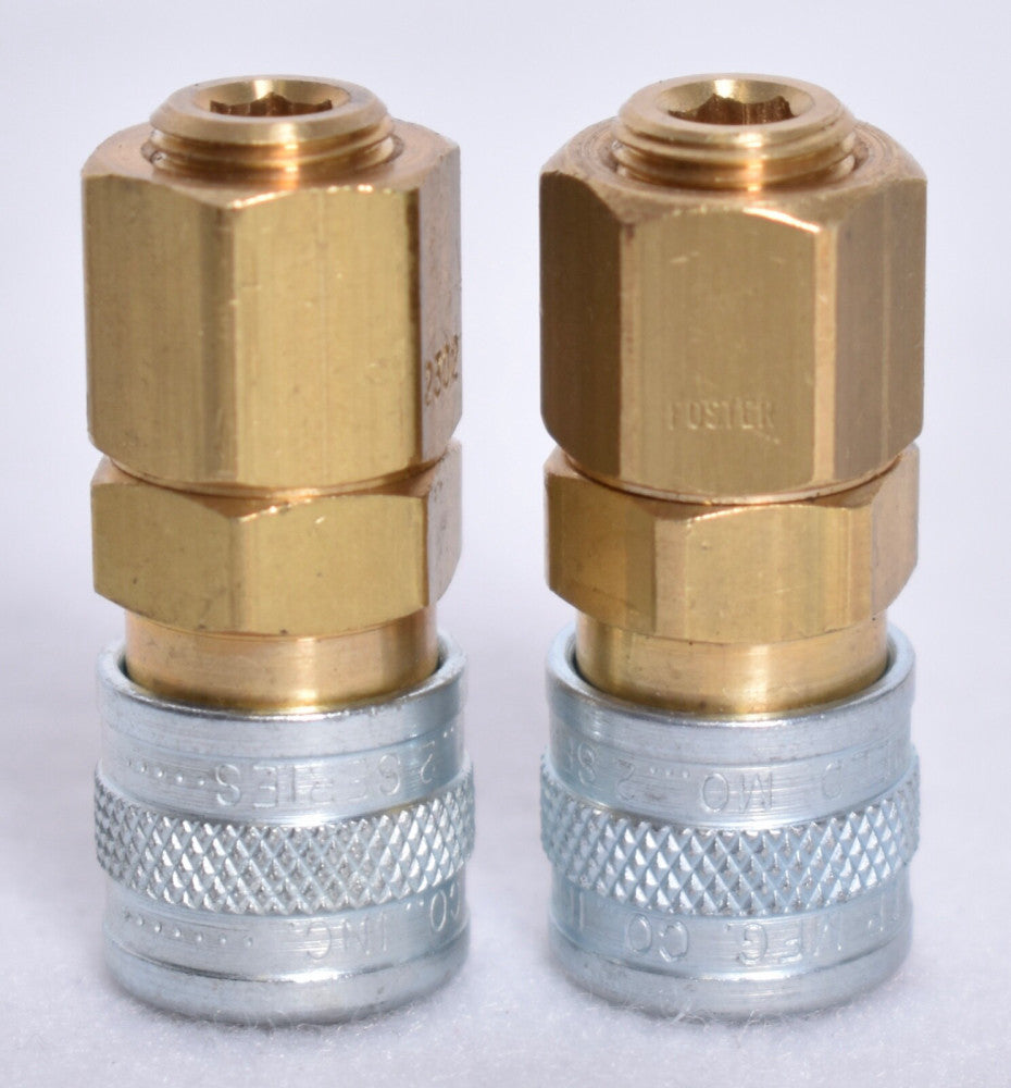 2 Count Foster 1/8" FNPT X 1/8" Coupler End Brass 2302