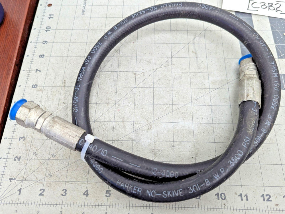 46” 8AN 1” Hydraulic Hose Swivel Fittings 3500 PSI 3500PSI No-Skive [B8FL