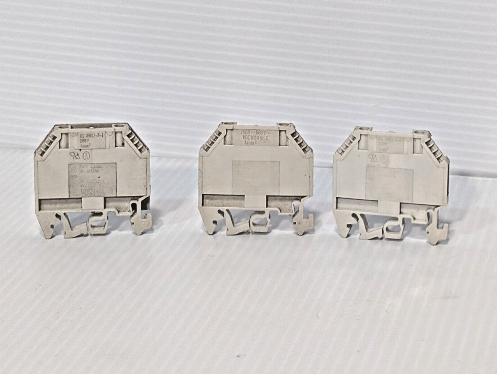 Lot of 3 Sprecher & Schuh 12722 VUST4-4 Terminal Blocks, 800V & 44mm wire size