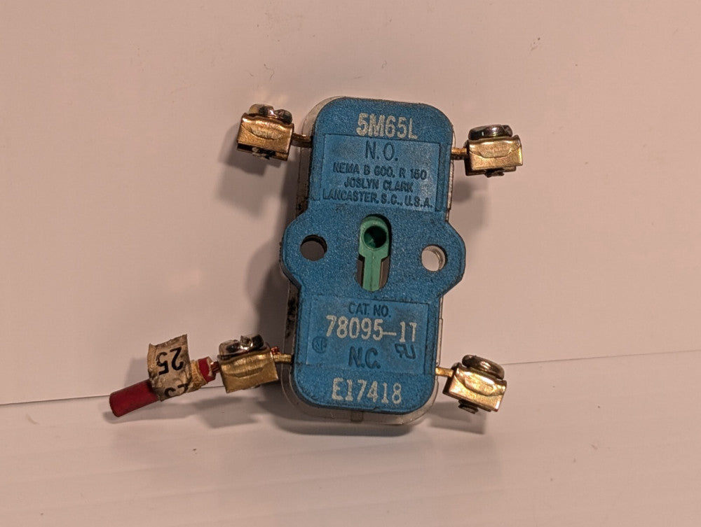 Joslyn Clark 5M65L Auxiliary Contact 78095-11