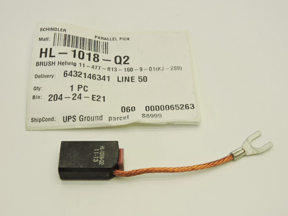 Schindler HL-1018-Q2 Carbon Brush Helweig 11-477-813-160-9-01, Kj-289