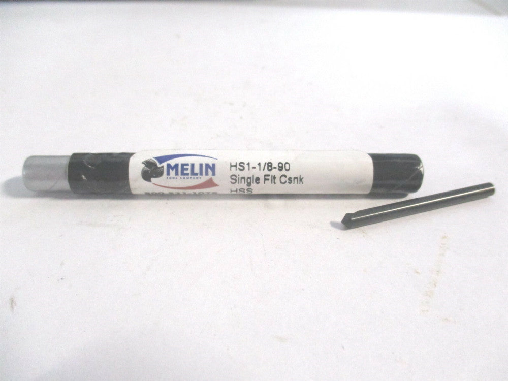 Melin Tool (18002) 1/8 x 1/8" x 1/8" x 1-1/2" OAL HSS Straight Shank Countersink