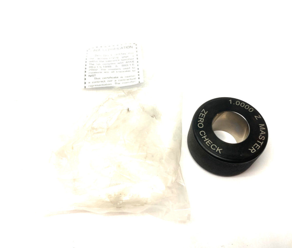 Zero Check 1.000" Class Z Master Steel Ring Gage