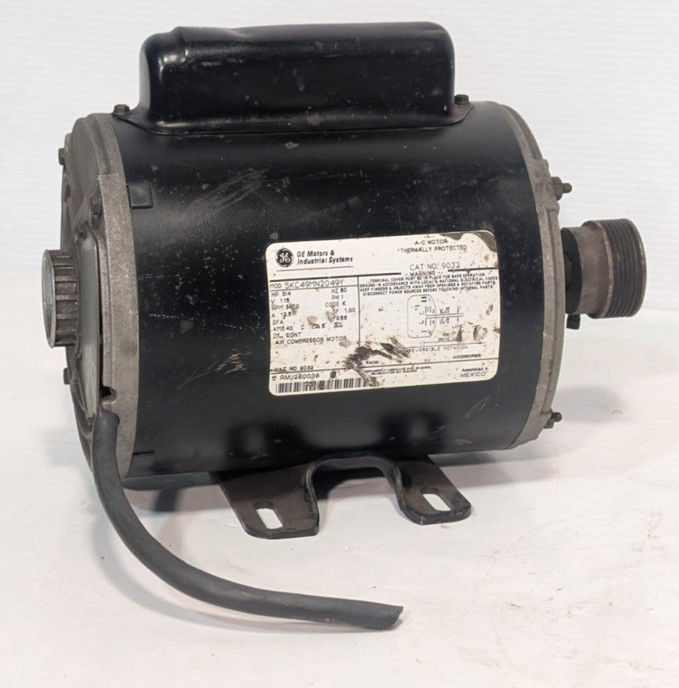 GE 5KC49MN2049Y A-C thermally protected air compressor motor, 9032, 3/4HP, 1PH